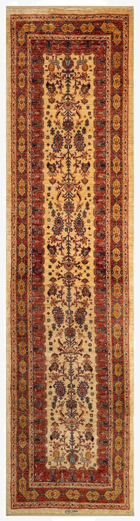 2' 9 x 10' 5 Luribaft Wool Runner Rug