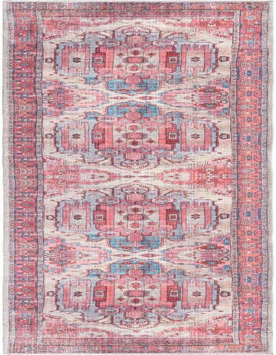A 10 ft runner rug featuring a faded traditional medallion and tribal pattern in browns, tans, ivories, creams, and hints of muted red and blue, ideal for a hallway.
