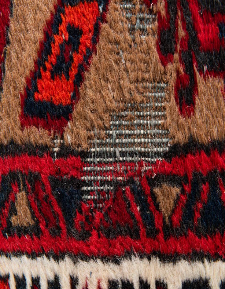 Detail image of 3' 4 x 11' Hand Knotted Meshkin Persian Wool Runner Rug