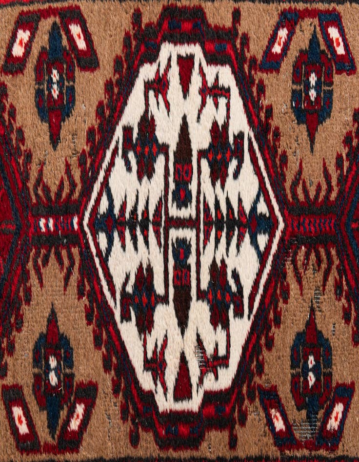 Detail image of 3' 4 x 11' Hand Knotted Meshkin Persian Wool Runner Rug