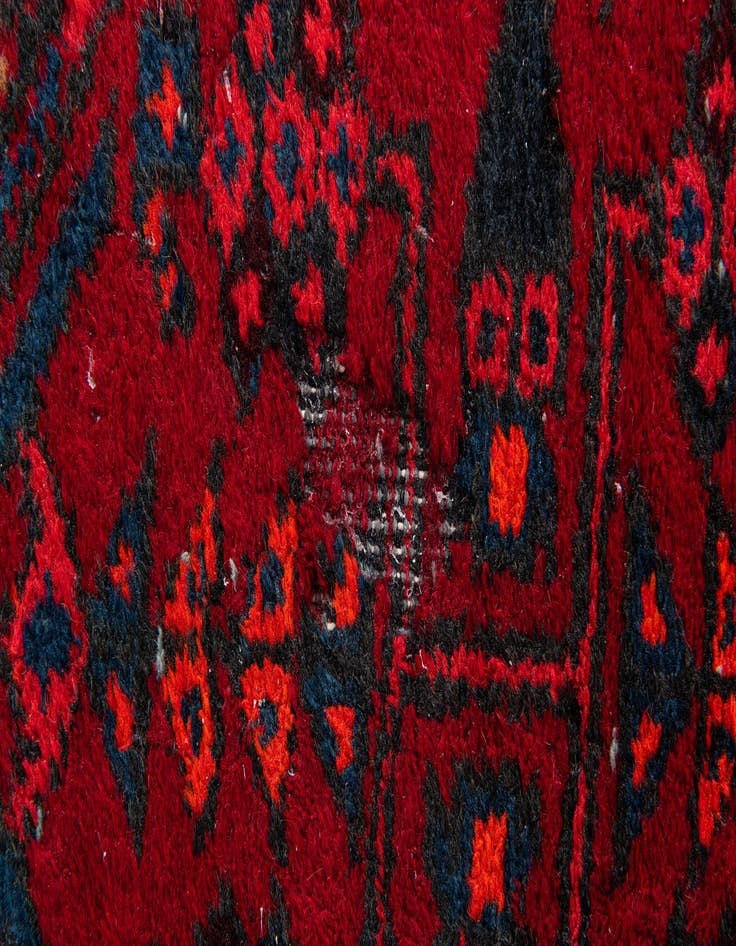 Detail image of 3' 4 x 11' Hand Knotted Meshkin Persian Wool Runner Rug