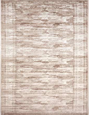 A 20 ft runner rug in shades of brown, tan, and ivory, featuring a distressed medallion and bohemian pattern, ideal for a hallway.