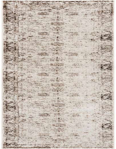 A 16 ft Monte Carlo runner rug with a distressed medallion pattern in brown and ivory, perfect for a hallway.