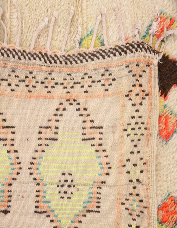 Detail image of  4' 10 x 10' 10  Hand Knotted Moroccan Wool Runner Rug