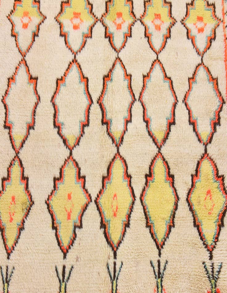 Detail image of  4' 10 x 10' 10  Hand Knotted Moroccan Wool Runner Rug