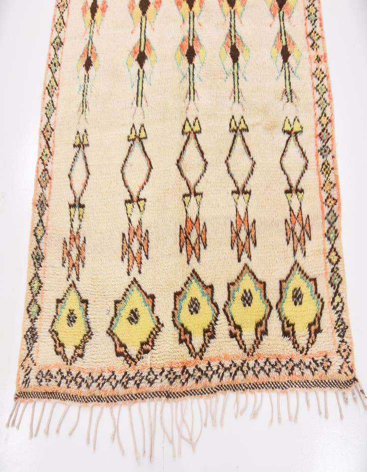 Detail image of  4' 10 x 10' 10  Hand Knotted Moroccan Wool Runner Rug