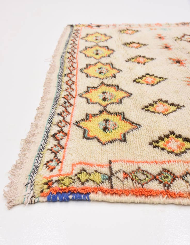 Detail image of  4' 10 x 10' 10  Hand Knotted Moroccan Wool Runner Rug