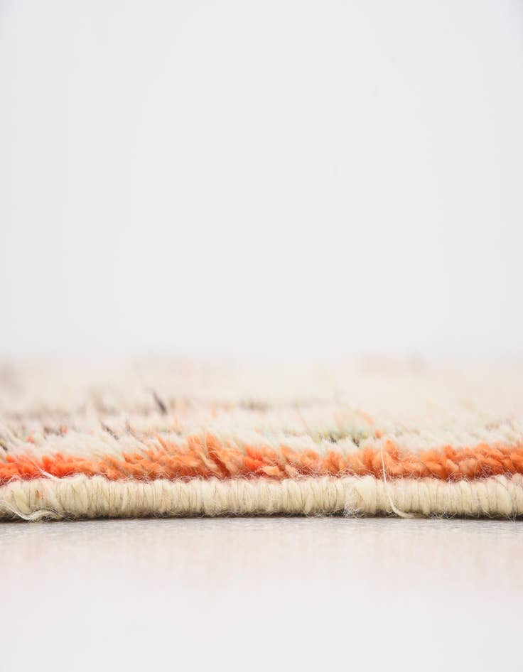 Detail image of  4' 10 x 10' 10  Hand Knotted Moroccan Wool Runner Rug