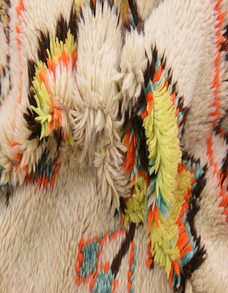 Detail image of  4' 10 x 10' 10  Hand Knotted Moroccan Wool Runner Rug