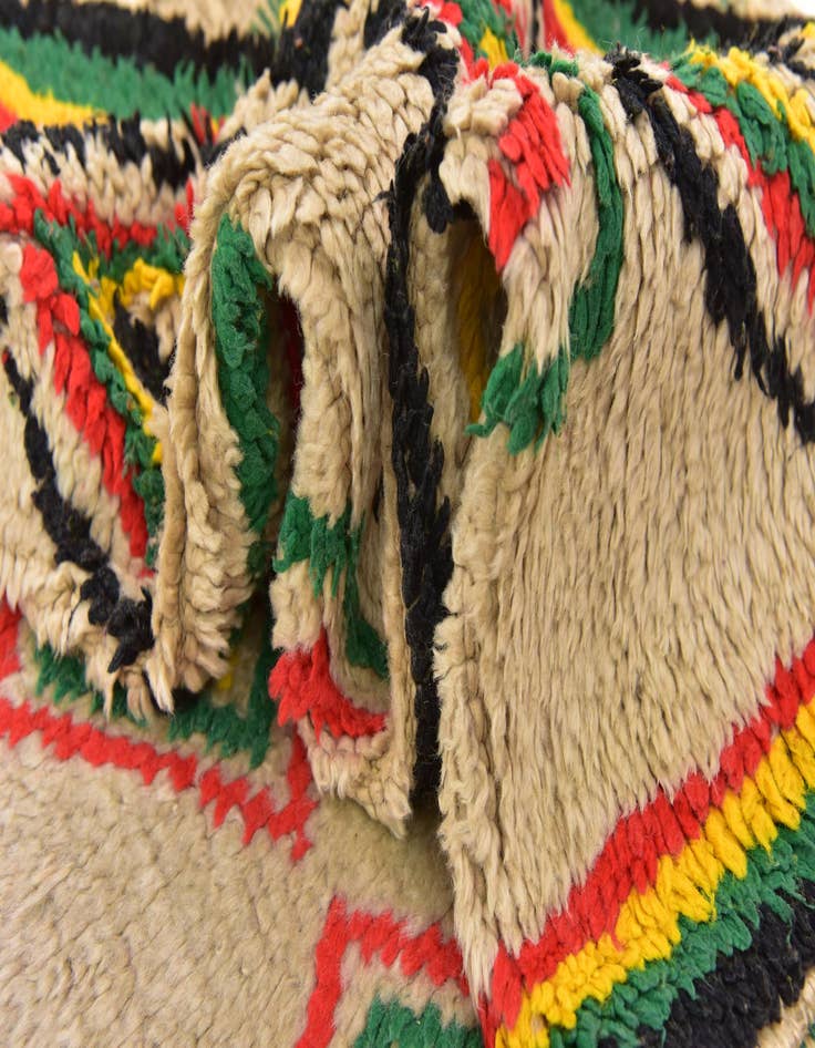 Detail image of  5' 3 x 11' 2  Hand Knotted Moroccan Wool Runner Rug