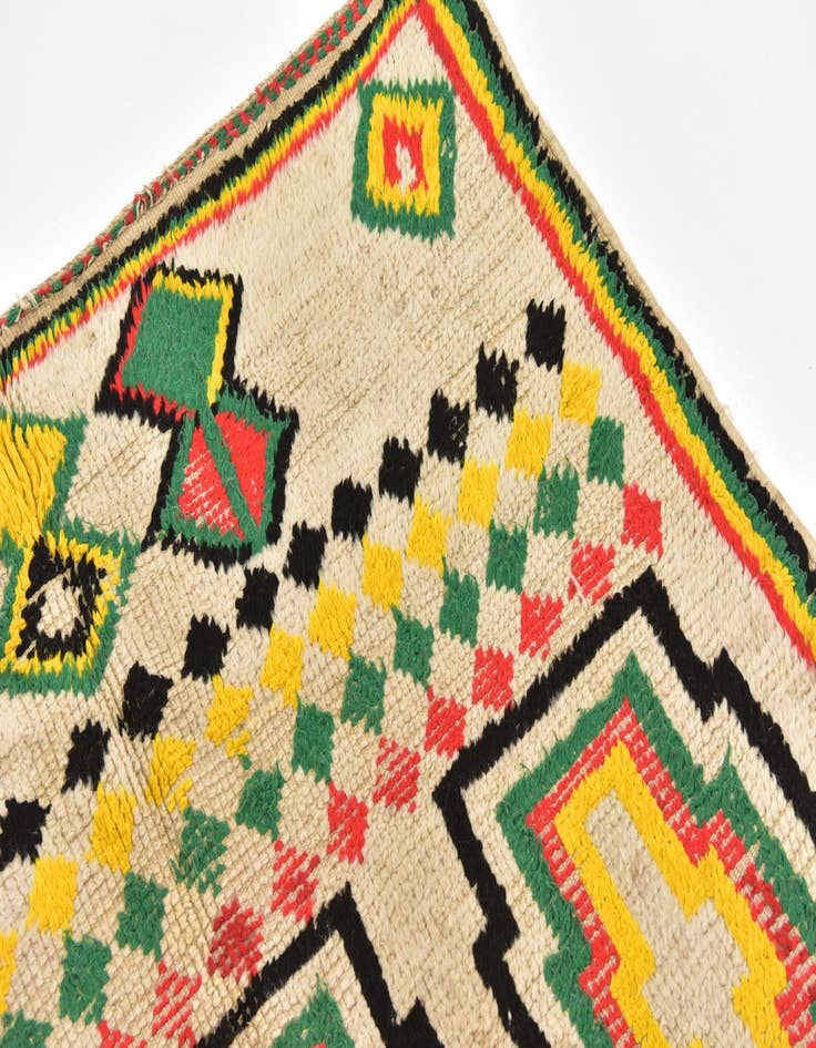 Detail image of  5' 3 x 11' 2  Hand Knotted Moroccan Wool Runner Rug