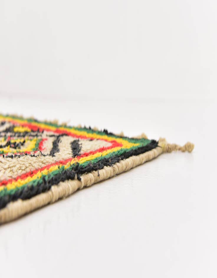 Detail image of  5' 3 x 11' 2  Hand Knotted Moroccan Wool Runner Rug