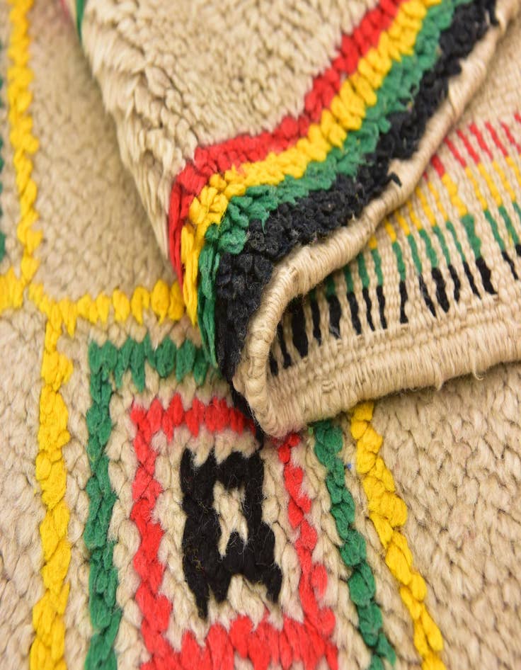 Detail image of  5' 3 x 11' 2  Hand Knotted Moroccan Wool Runner Rug