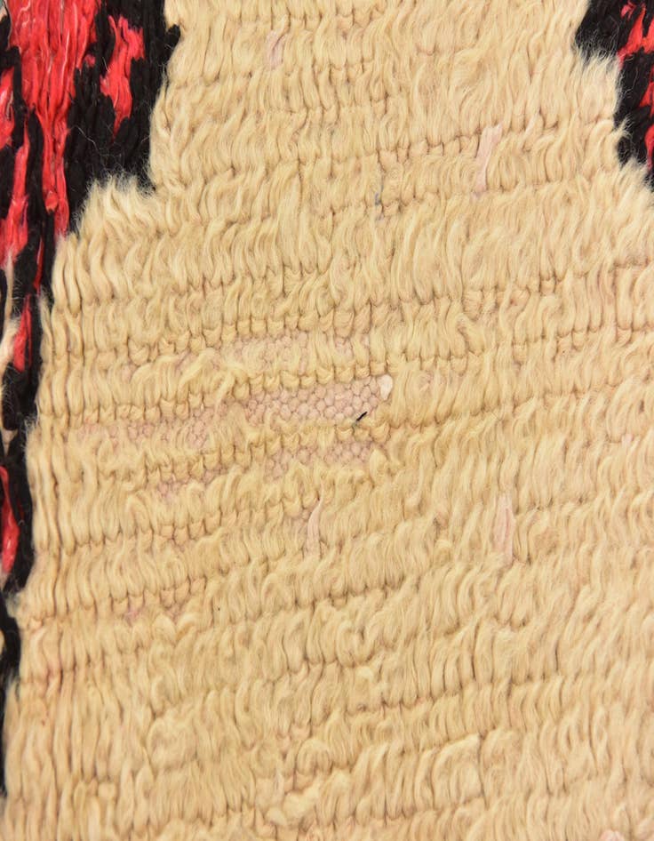 Detail image of  3' 10 x 8' 2  Hand Knotted Moroccan Wool Runner Rug