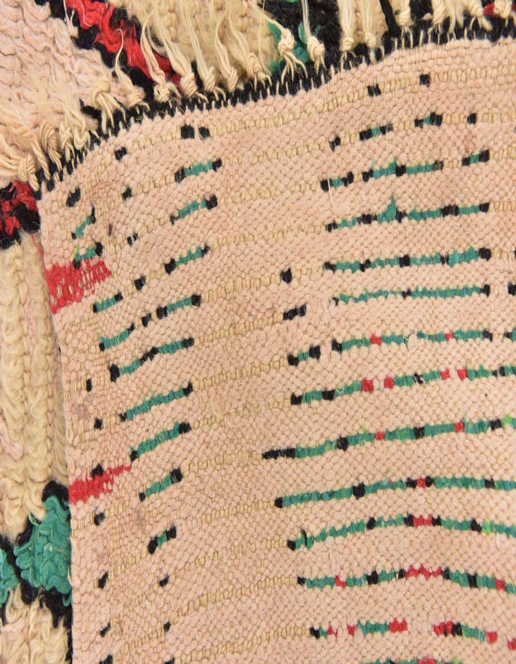 Detail image of  3' 10 x 8' 2  Hand Knotted Moroccan Wool Runner Rug