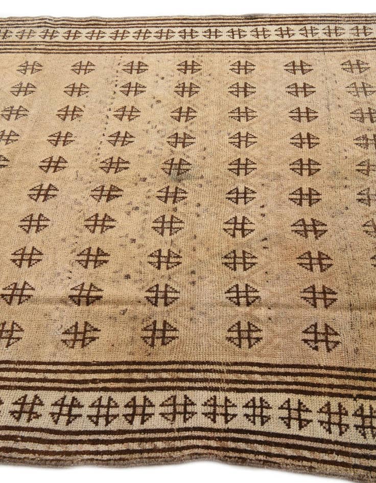 Detail image of  4' 8 x 9' 8  Hand Knotted Moroccan Wool Runner Rug