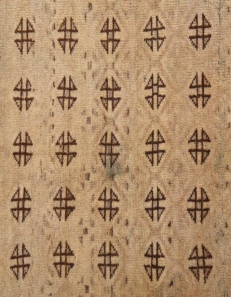 Detail image of  4' 8 x 9' 8  Hand Knotted Moroccan Wool Runner Rug
