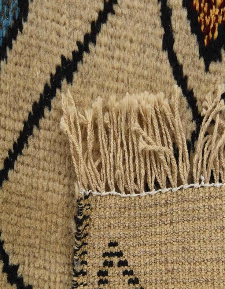 Detail image of  2' 10 x 9' 10  Hand Knotted Moroccan Wool Runner Rug