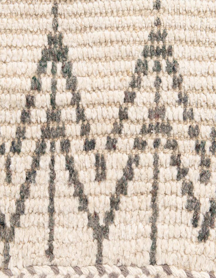 Detail image of  2' 8 x 10' 3  Hand Knotted Moroccan Wool Runner Rug