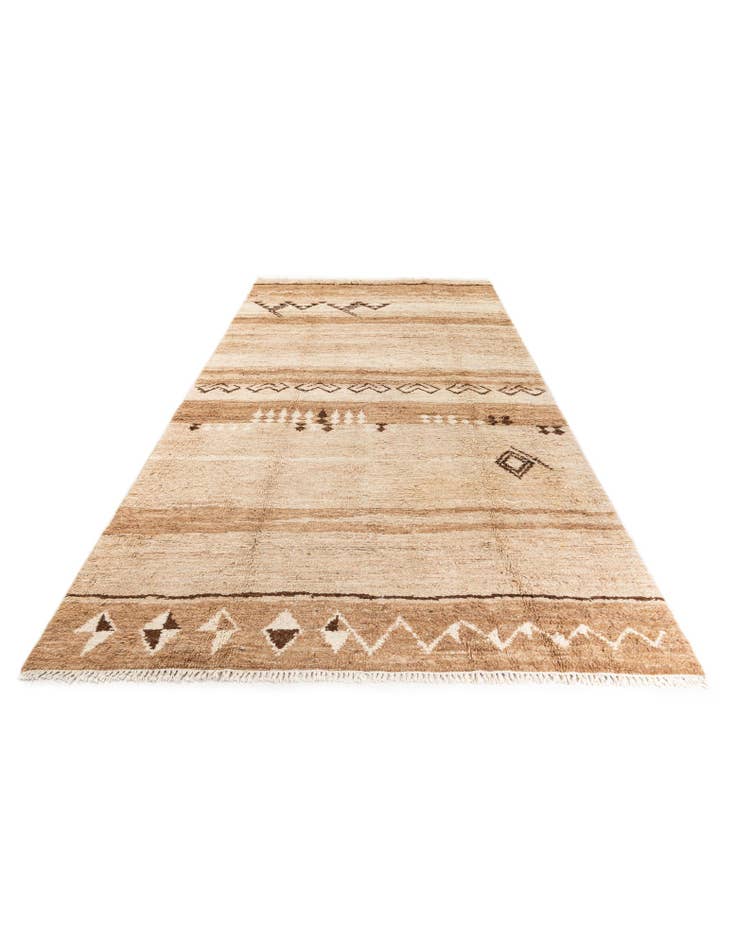 Detail image of  6' 8 x 13' 6  Hand Knotted Moroccan Wool Runner Rug