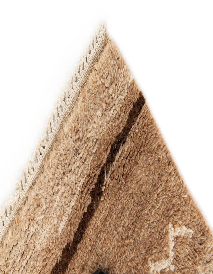 Detail image of  6' 8 x 13' 6  Hand Knotted Moroccan Wool Runner Rug