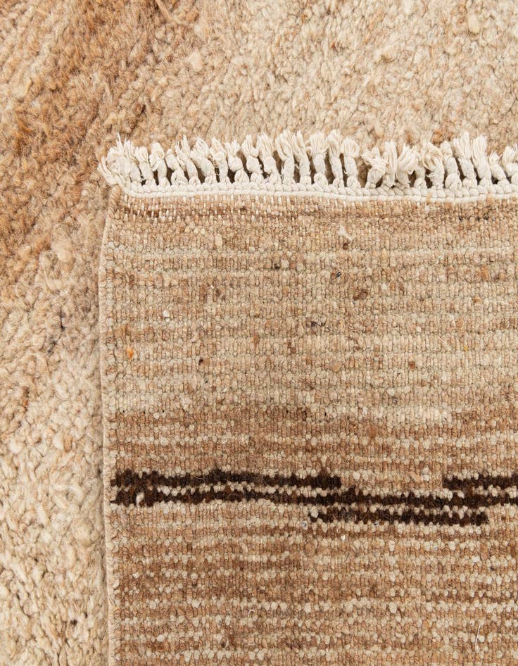 Detail image of  6' 8 x 13' 6  Hand Knotted Moroccan Wool Runner Rug