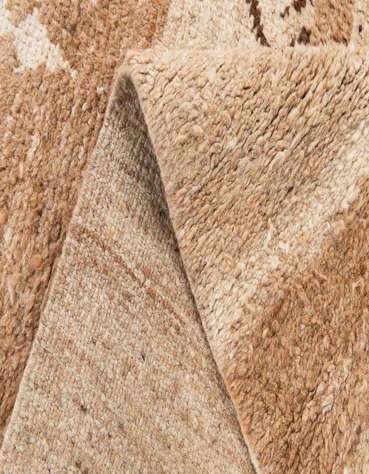 Detail image of  6' 8 x 13' 6  Hand Knotted Moroccan Wool Runner Rug