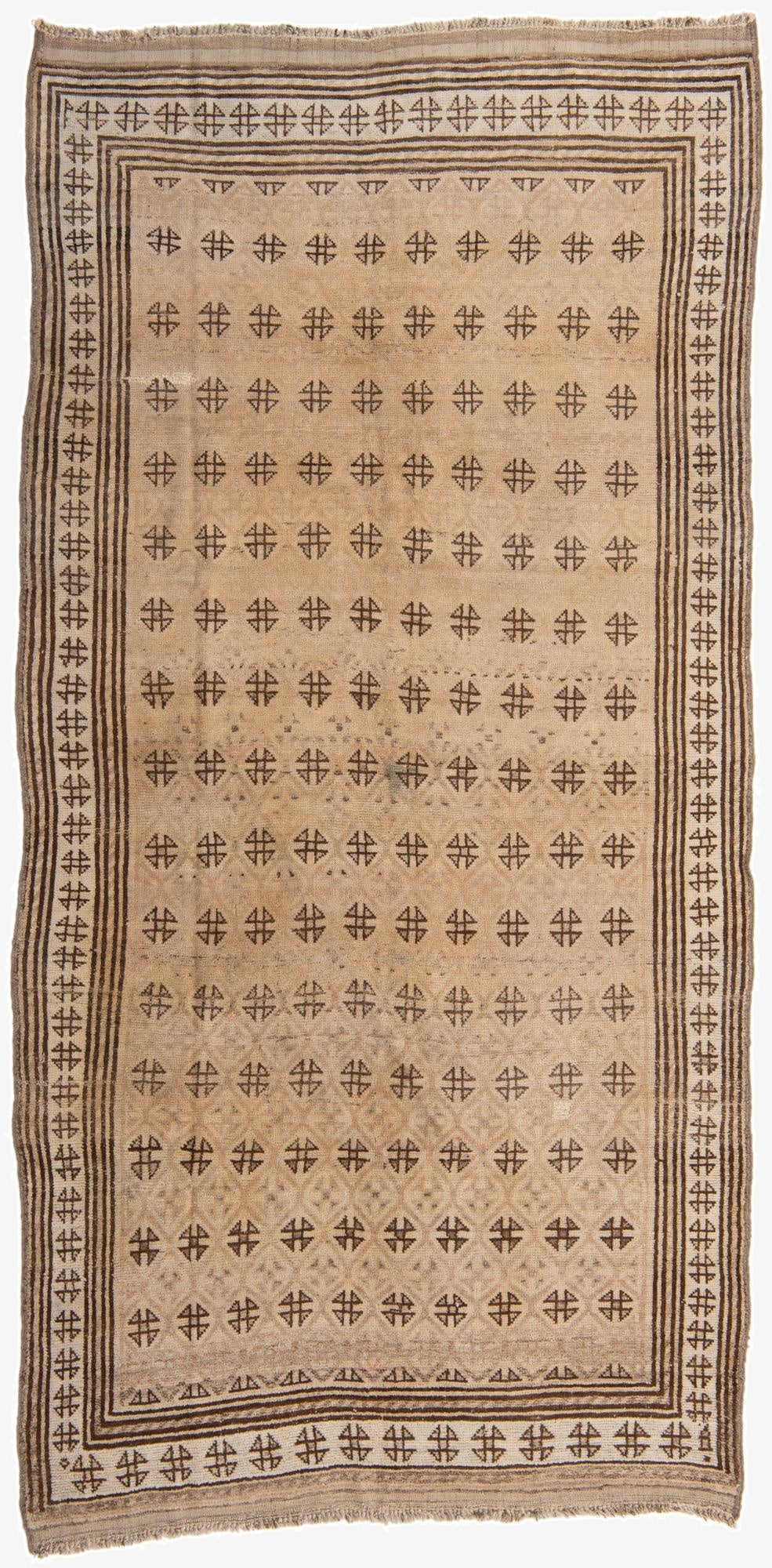  4' 8 x 9' 8  Hand Knotted Moroccan Wool Runner Rug