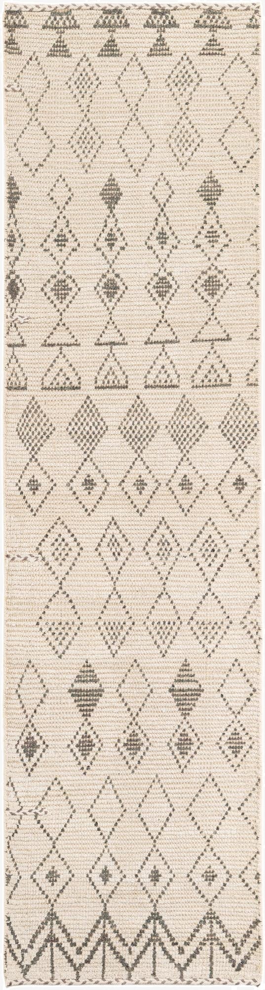  2' 8 x 10' 3  Hand Knotted Moroccan Wool Runner Rug