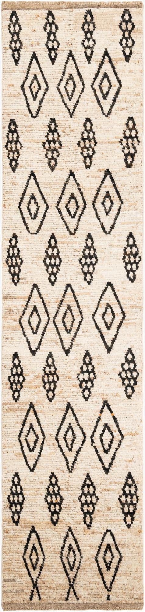  2' 10 x 12' 1  Hand Knotted Moroccan Wool Runner Rug
