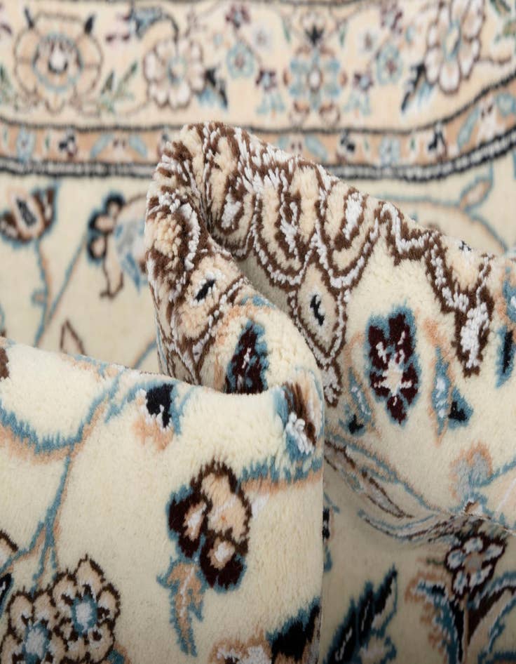 Detail image of 3' 3 x 17' 7 Hand Knotted Nain Persian Wool Runner Rug