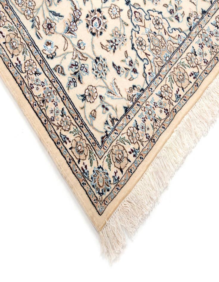 Detail image of 3' 3 x 17' 7 Hand Knotted Nain Persian Wool Runner Rug