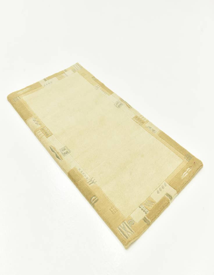 Detail image of  2' 6 x 4' 7  Hand Knotted Nepal Wool Runner Rug