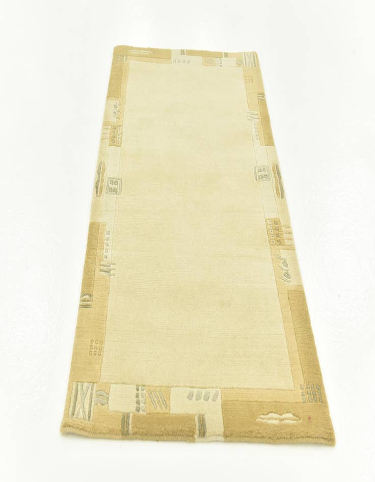 Detail image of  2' 6 x 4' 7  Hand Knotted Nepal Wool Runner Rug