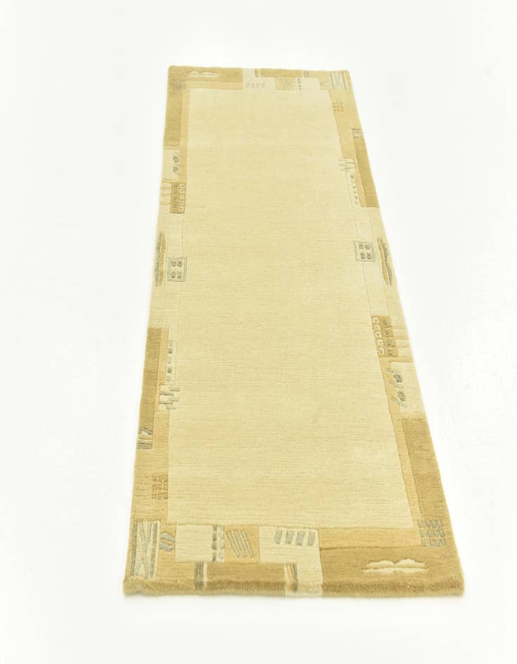 Detail image of  2' 4 x 4' 7  Hand Knotted Nepal Wool Runner Rug