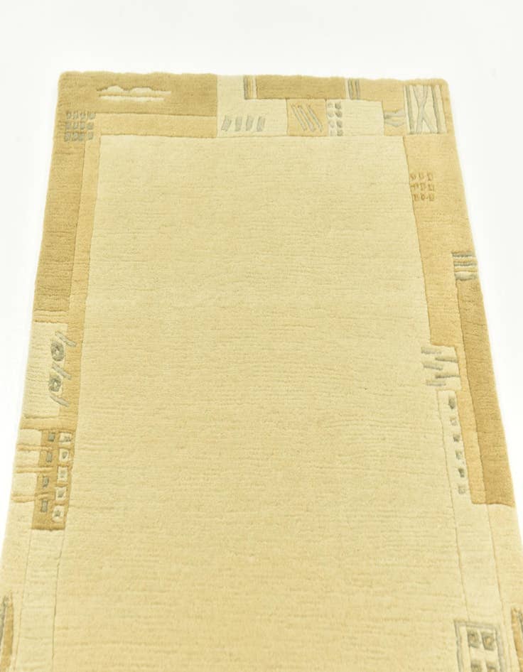 Detail image of  2' 4 x 4' 7  Hand Knotted Nepal Wool Runner Rug