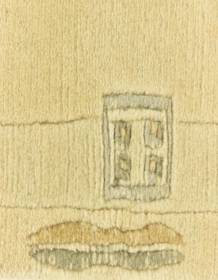 Detail image of  2' 4 x 4' 7  Hand Knotted Nepal Wool Runner Rug