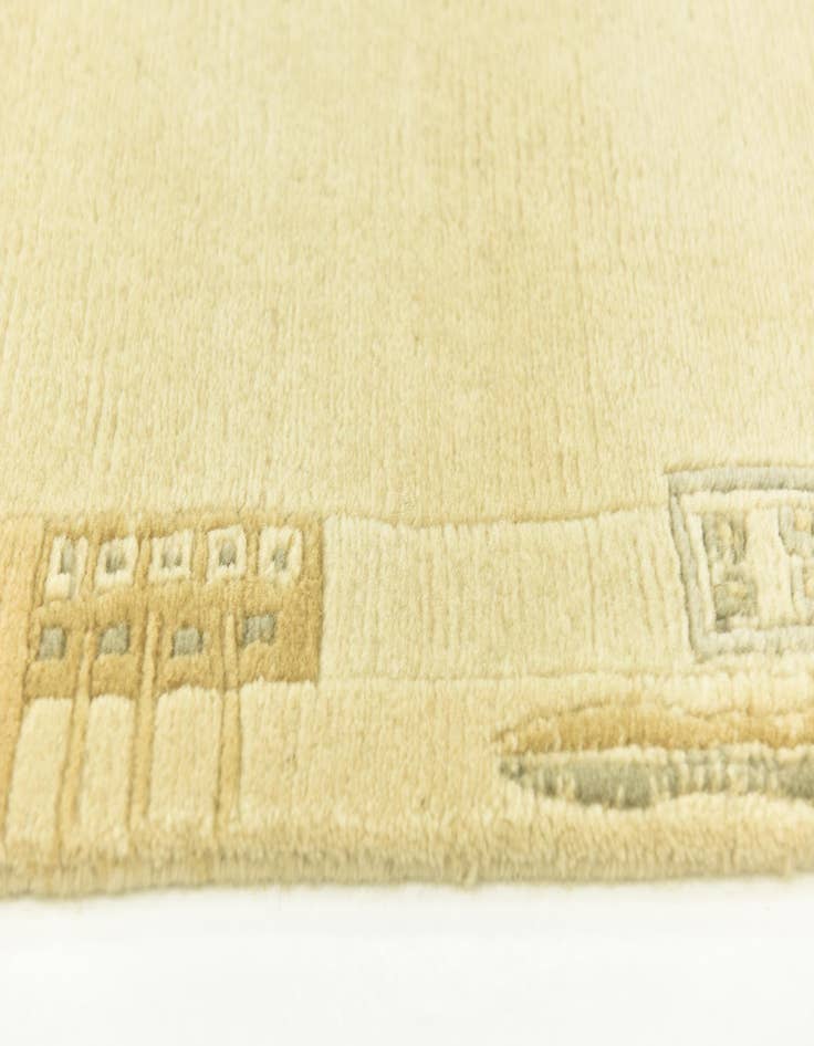 Detail image of  2' 4 x 4' 7  Hand Knotted Nepal Wool Runner Rug