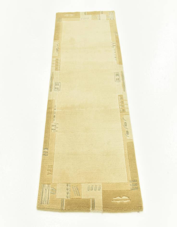 Detail image of  2' 4 x 4' 7  Hand Knotted Nepal Wool Runner Rug