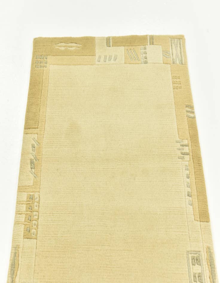 Detail image of  2' 4 x 4' 7  Hand Knotted Nepal Wool Runner Rug