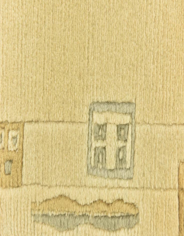 Detail image of  2' 4 x 4' 7  Hand Knotted Nepal Wool Runner Rug