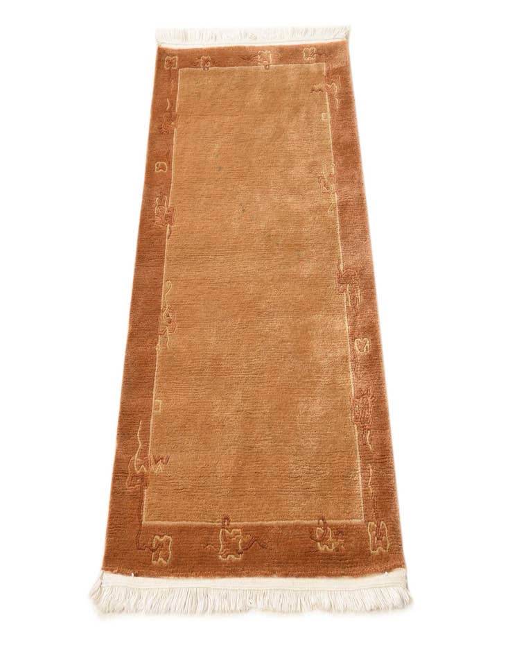 Detail image of  2' 3 x 4' 7  Hand Knotted Nepal Wool Runner Rug