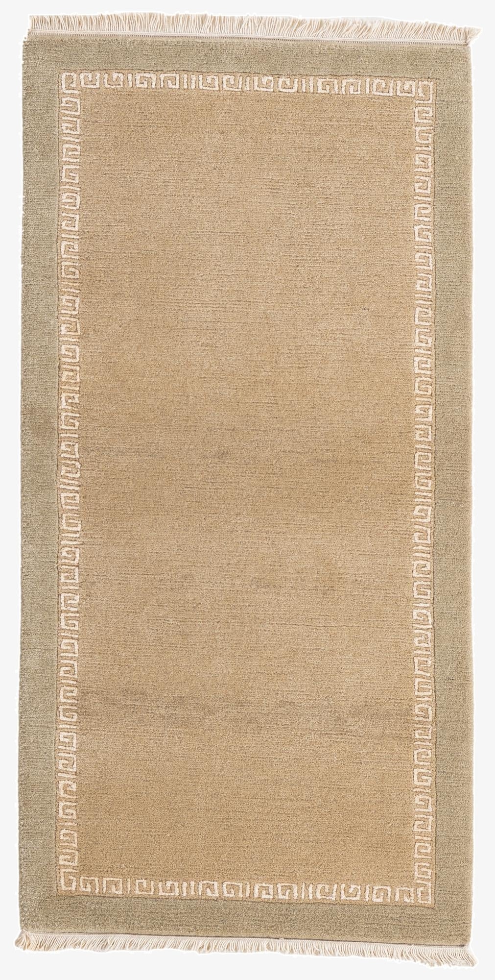  2' 4 x 4' 8  Hand Knotted Nepal Runner Rug