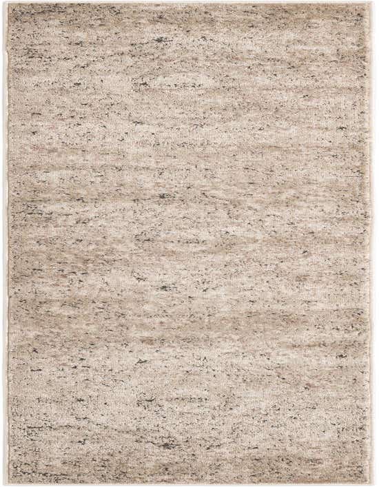 An 8 ft runner rug from the Rugs.com Oregon collection, featuring a textured shabby-chic pattern in browns, tans, and ivories.