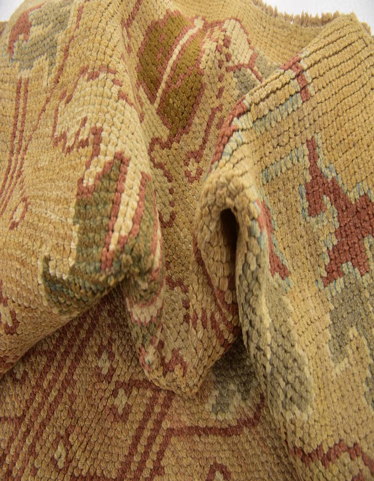 Detail image of  4' 6 x 7' 6  Hand Knotted Oushak Wool Runner Rug