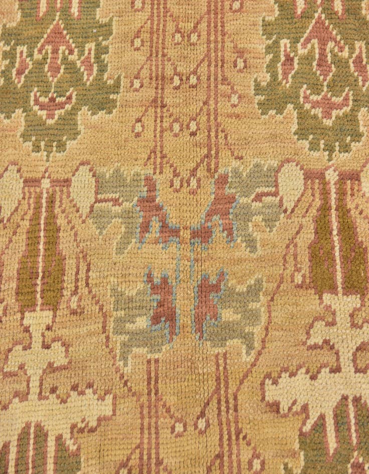 Detail image of  4' 6 x 7' 6  Hand Knotted Oushak Wool Runner Rug