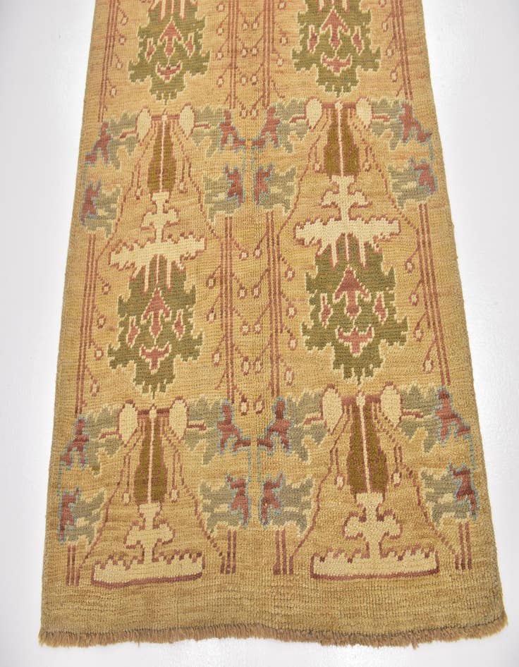 Detail image of  4' 6 x 7' 6  Hand Knotted Oushak Wool Runner Rug