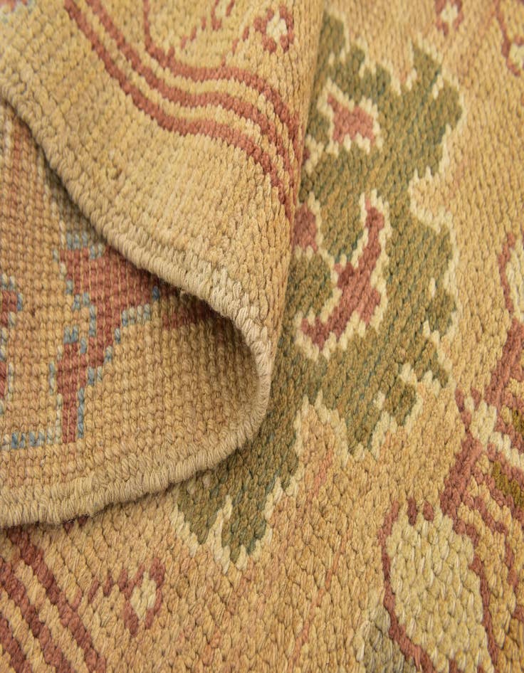 Detail image of  4' 6 x 7' 6  Hand Knotted Oushak Wool Runner Rug