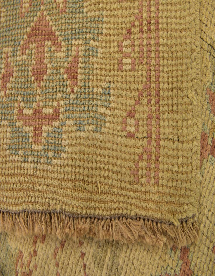 Detail image of  4' 6 x 8' 3  Hand Knotted Oushak Wool Runner Rug