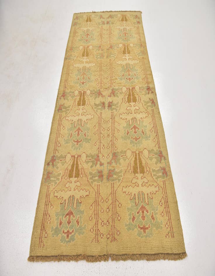 Detail image of  4' 6 x 8' 3  Hand Knotted Oushak Wool Runner Rug